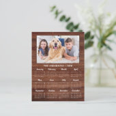 2026年素朴家族ペット写真カレンダー シーズンポストカード (スタンド正面)