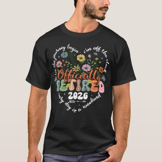 2026年花の定年退職公式グッズ Tシャツ (正面)