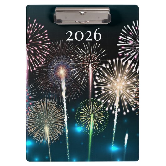 2026年花火新年おめでとう クリップボード (正面)