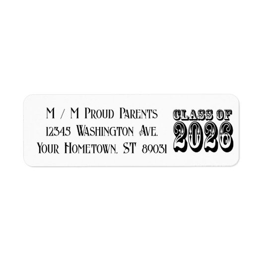 2026年西部卒業 ラベル (正面)