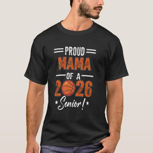 2026年誇りを持ったバスケットボール上級生GraduのMAMA Tシャツ (正面)