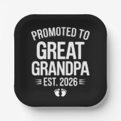 2026年誕生のひ孫とおめでとう！曾祖父に昇格 ペーパープレート (正面)