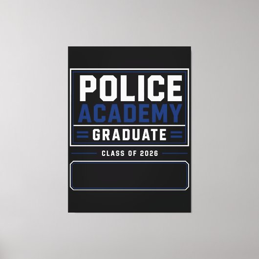 2026年警察学校卒業生 名前入りギフト キャンバスプリント (正面)