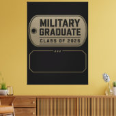 2026年軍事学校卒業記念のカスタムネームギフト キャンバスプリント (インサイチュ (リビング))