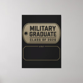 2026年軍事学校卒業記念のカスタムネームギフト キャンバスプリント