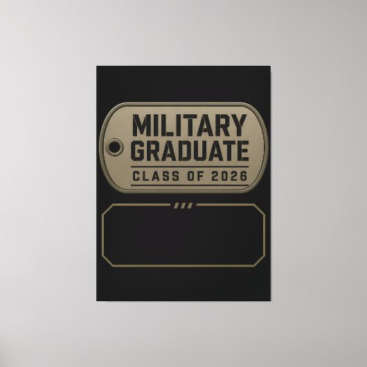 2026年軍事学校卒業記念のカスタムネームギフト キャンバスプリント (正面)