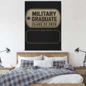 2026年軍事学校卒業記念のカスタムネームギフト キャンバスプリント (インサイチュ (寝室))