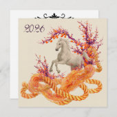 2026年辰年生まれの馬の干支 シーズンカード (正面/裏面)