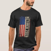 2026年退役 もう私の問題ではない アメリカ国旗 Tシャツ (正面)