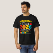 2026年退職お祝いカウントダウン 楽しい先生 Tシャツ (正面フル)