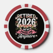 2026年退職したらもう知らないの花柄デザイン ポーカーチップ (正面)