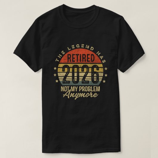 2026年退職したらもう知らない 引退 Tシャツ (デザイン正面)