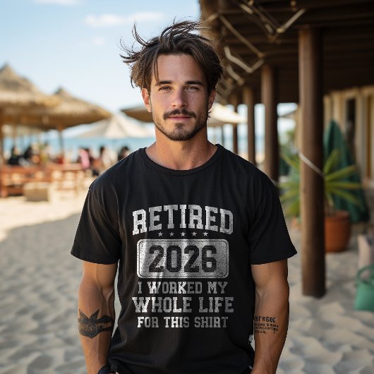 2026年退職しました 一生懸命働きました Tシャツ