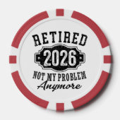 2026年退職するからもう知らないよ 面白いデザイン ポーカーチップ (正面)
