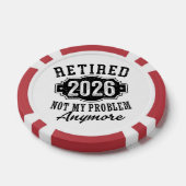 2026年退職するからもう知らないよ 面白いデザイン ポーカーチップ (シングル)