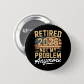 2026年退職するからもう知らない アメリカ国旗 レトロ 缶バッジ (正面&裏面)