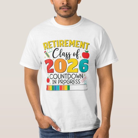 2026年退職教員退職カウントダウン Tシャツ (正面)