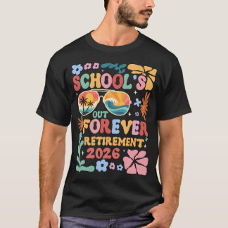 2026年退職教師 無期限に学校は終わり 先生 Tシャツ