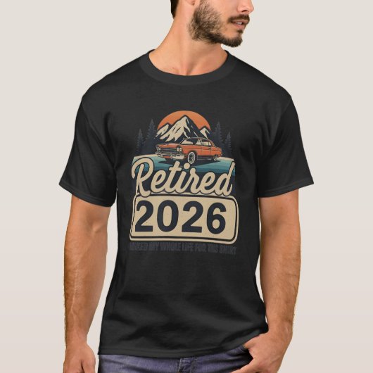 2026年退職記念Tシャツ - 退職おめでとうデザイン Tシャツ (正面)