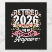 2026年退職 おめでとう フラワー ワインラベル (シングルラベル)