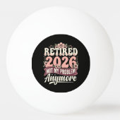 2026年退職 おめでとう フローラルデザイン 卓球ボール (裏面)