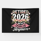 2026年退職 おめでとう フローラル 横断幕 (横)