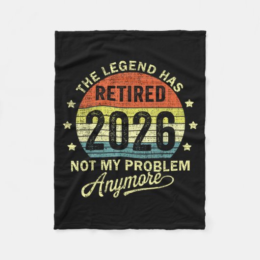 2026年退職 2026年退職者 フリースブランケット (正面)