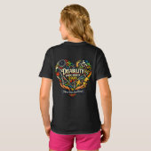 2026年障害者プライド月間ハートTシャツ Tシャツ (裏面フル)