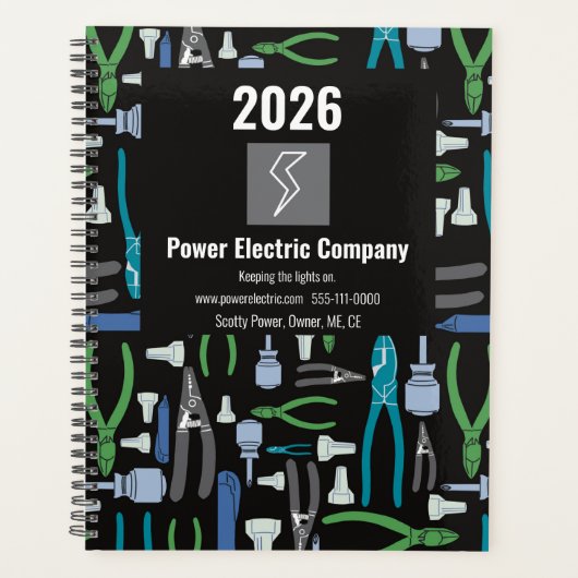 2026年電気技師年間プランナー プランナー手帳 (正面)