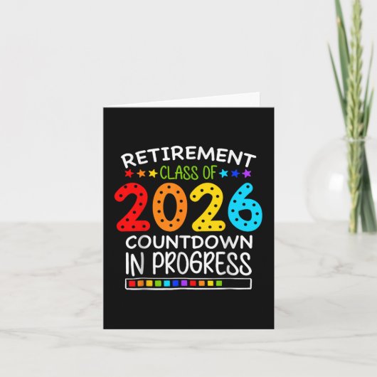 2026年面白い卒業カウントダウン中 カード (正面)