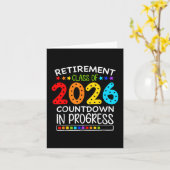 2026年面白い卒業カウントダウン中 カード (黄色い花)
