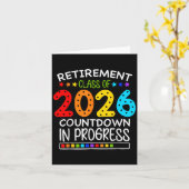2026年面白い退職クラスカウントダウン進行中 カード (黄色い花)