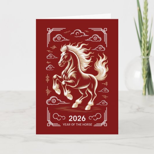 2026年馬年年賀状 カード (正面)
