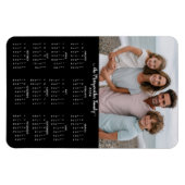 2026年黒写真モダンカパーソナライズされたレンダー マグネット (横)