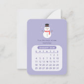 2026年1月かわいいカレンやる気を起こさせるダー ノートカード (正面)