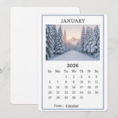 2026年1月 雪山カレンダーページ  招待状 (正面/裏面)