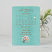 2026年10月の日付を保結婚存 箔招待状 (立ち正面)