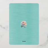 2026年10月の日付を保結婚存 箔招待状 (裏面)