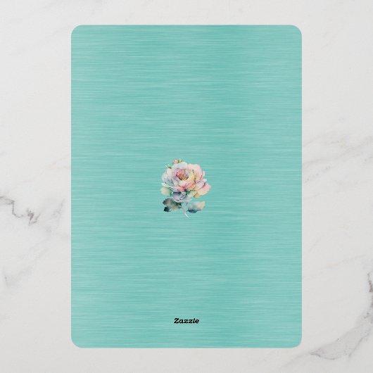 2026年10月の日付を保結婚存 箔招待状 (裏面)