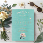 2026年10月の日付を保結婚存 箔招待状