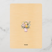 2026年11月の日付を保結婚存 箔招待状 (裏面)