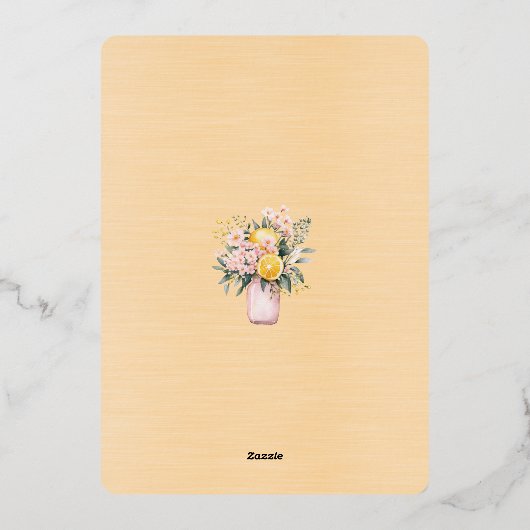 2026年11月の日付を保結婚存 箔招待状 (裏面)