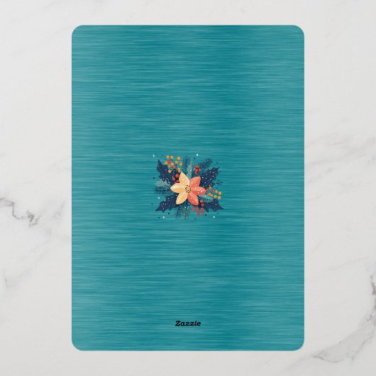 2026年12月の日付を保結婚存 箔招待状 (裏面)