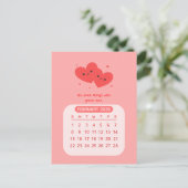 2026年2月かわいいカレンやる気を起こさせるダー ポストカード (スタンド正面)