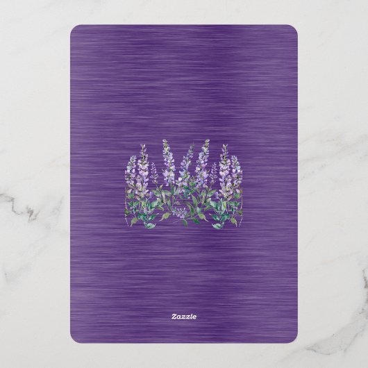 2026年2月の日付を保結婚存 箔招待状 (裏面)