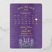 2026年2月結婚式　保存日付 箔招待状 (正面)