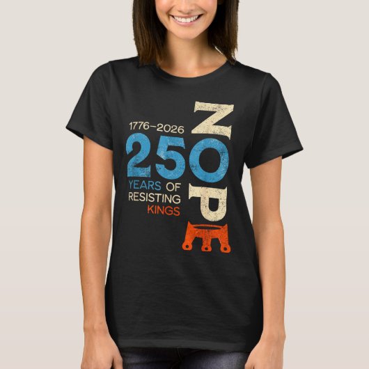 2026年3月抗議標語 ノーキンズ・マーチ Tシャツ (正面)
