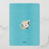 2026年3月結婚式の日程を確保しよう 箔招待状 (裏面)