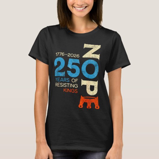 2026年3月28日 No kings march 抗議デモサイン Tシャツ (正面)