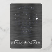 2026年4月の日付を保結婚存 箔招待状 (正面)